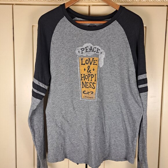 Life is Good Peace Love & Hoppiness Men's Crusher Tee Sz Med - Picture 1 of 10